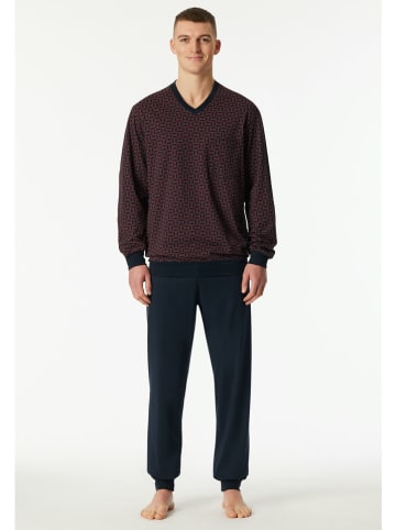 Schiesser Piżama w kolorze granatowym