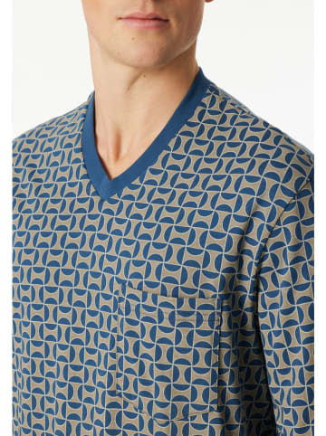 Schiesser Pyjama in Blau