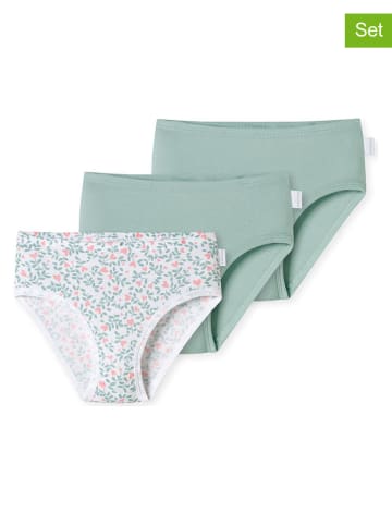 Schiesser 3er-Set: Slips in Grün/ Weiß
