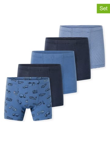 Schiesser 5er-Set: Boxershorts in Dunkelblau