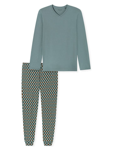 Schiesser Piżama w kolorze turkusowym