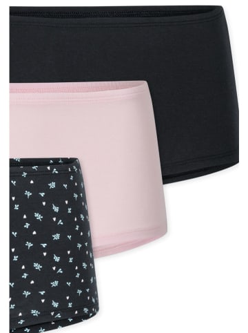 Schiesser Pełne majtki (3 pary) w kolorze czarno-jasnoróżowym