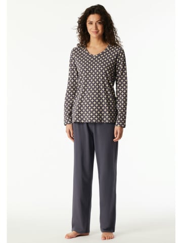 Schiesser Pyjama in Anthrazit