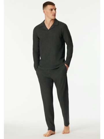 Schiesser Pyjama in Anthrazit