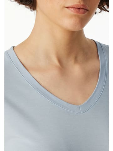 Schiesser Pyjama-Oberteil in Hellblau