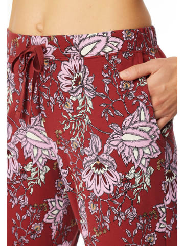 Schiesser Spodnie piżamowe w kolorze czerwonym