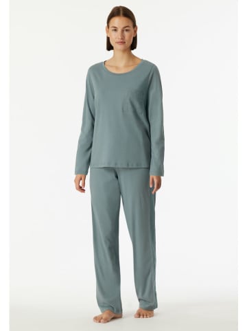 Schiesser Piżama w kolorze turkusowym