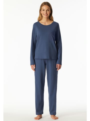 Schiesser Piżama w kolorze granatowym
