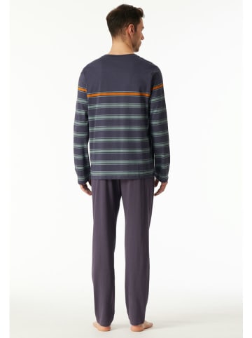Schiesser Pyjama in Dunkelblau