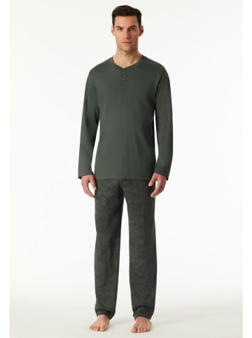 Schiesser Pyjama in Khaki