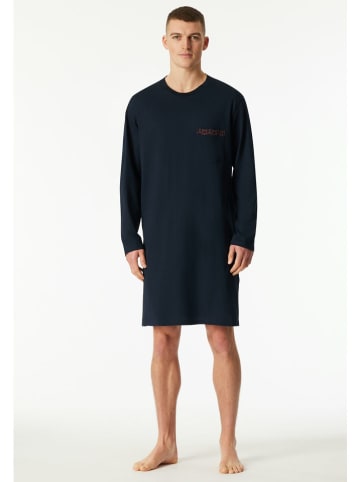 Schiesser Nachthemd in Dunkelblau