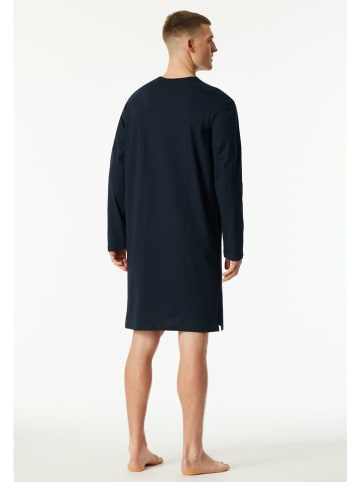 Schiesser Nachthemd in Dunkelblau