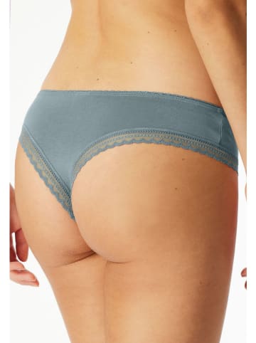 Schiesser 3-delige set: strings turquoise/zwart