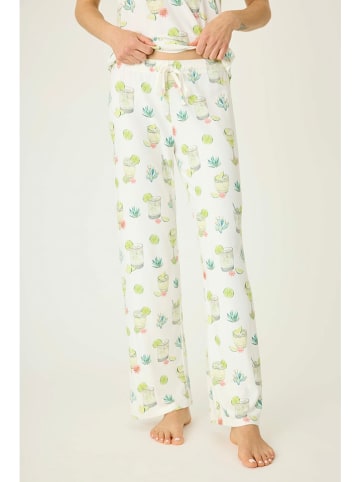 PJ Salvage Spodnie piżamowe w kolorze kremowym