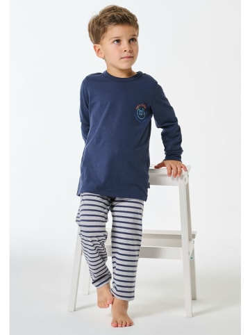 Schiesser Piżama w kolorze granatowo-szarym