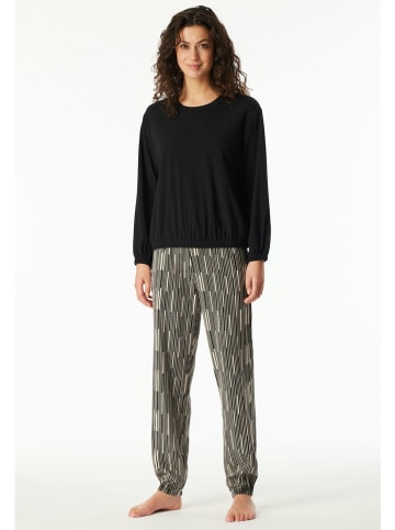 Schiesser Pyjama in Schwarz