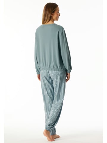 Schiesser Piżama w kolorze błękitnym