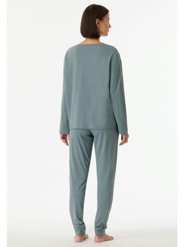 Schiesser Piżama w kolorze turkusowym