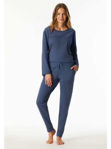 Schiesser Piżama w kolorze granatowym