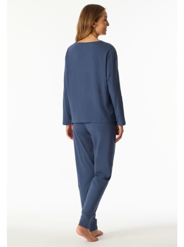 Schiesser Piżama w kolorze granatowym