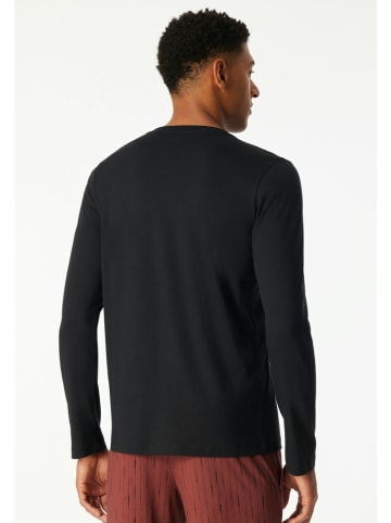 Schiesser Koszulka piżamowa w kolorze czarnym