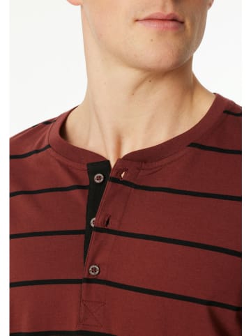 Schiesser Piżama w kolorze czarno-czerwonym