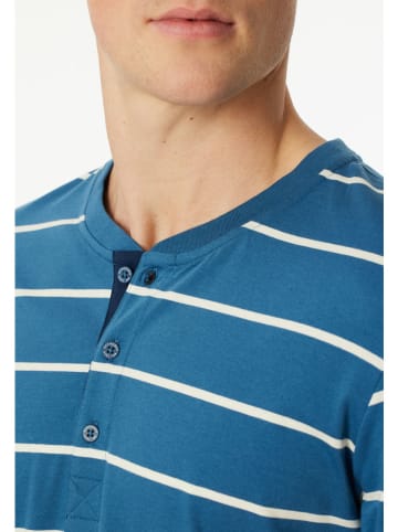 Schiesser Pyjama donkerblauw/blauw