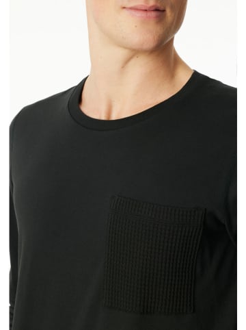 Schiesser Piżama w kolorze czarnym