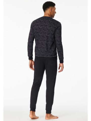 Schiesser Piżama w kolorze antracytowym