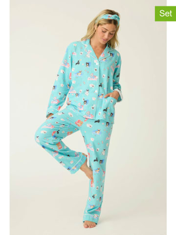 PJ Salvage 3-delige pyjamaset turquoise