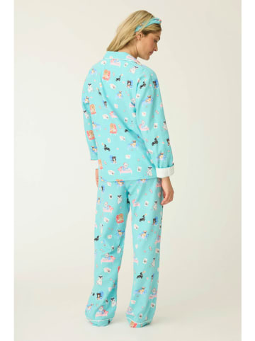 PJ Salvage 3-delige pyjamaset turquoise
