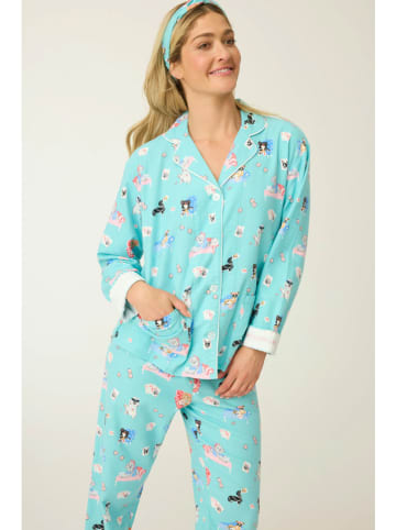 PJ Salvage 3tlg. Pyjama-Set in Türkis