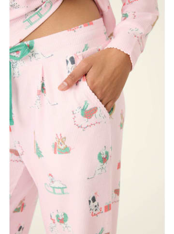 PJ Salvage Spodnie piżamowe w kolorze jasnoróżowym