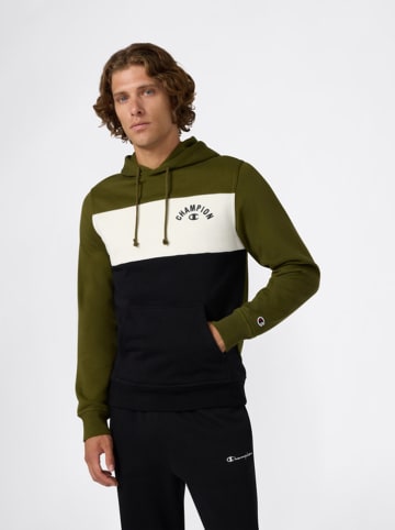 Champion Hoodie in Khaki/ Schwarz