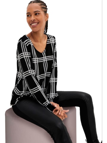 WITT WEIDEN Longsleeve in Schwarz/ Weiß