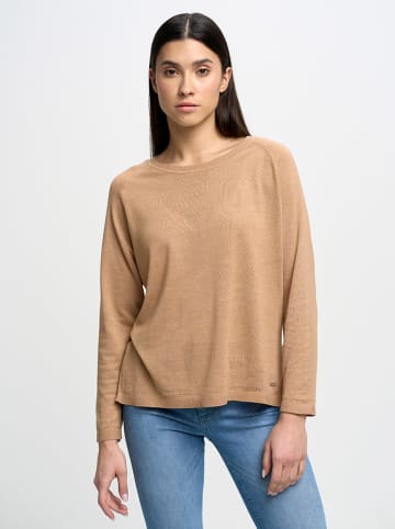 BIG STAR Sweter w kolorze jasnobrązowym