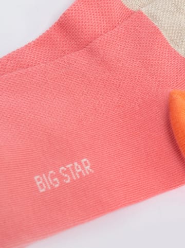 BIG STAR Skarpety w kolorze beżowo-różowo-pomarańczowym