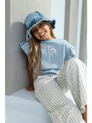 Like Flo Broek lichtblauw/wit