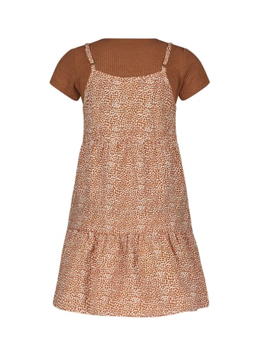 Like Flo Kleid in Hellbraun/ Weiß