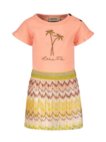 Like Flo Sukienka w kolorze jasnoróżowo-żółtym
