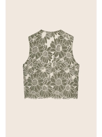 Like Flo Kamizelka "Colette" w kolorze oliwkowo-kremowym