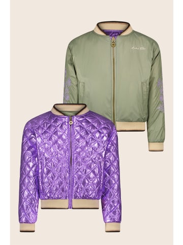 Like Flo Wende-Blouson "Amber" in Lila/ Khaki/ Beige