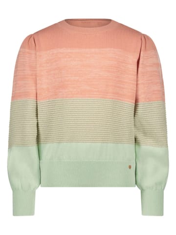 NONO Trui abrikooskleurig/mintgroen