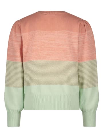 NONO Sweter w kolorze brzoskwiniowo-miętowym