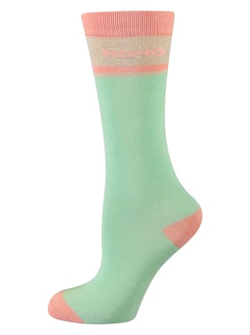 NONO Skarpety w kolorze miętowo-brzoskwiniowym