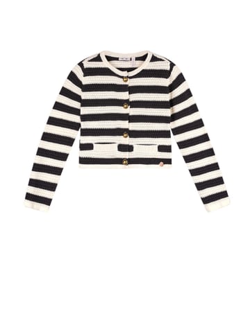 NONO Kardigan "Aiko" w kolorze biało-czarnym