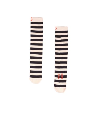 NONO Kniekousen "Riley" beige/zwart
