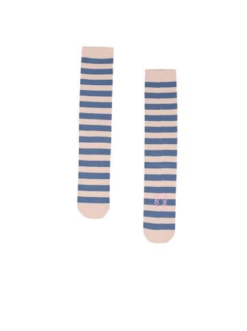 NONO Kniekousen "Riley" beige/blauw