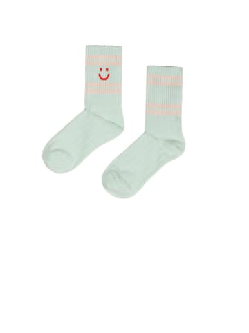 NONO Socken "Remember Sporty Smiley" in Grün/ Rosa