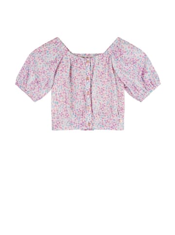 NONO Bluse "Tomas" in Weiß/ Rosa/ Hellblau